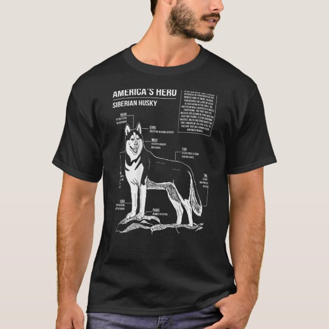 Husky-Schema T-Shirt (Vorderseite)