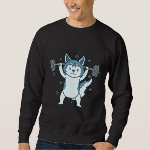 Husky-Schlittenhund hebt Schnee Sweatshirt