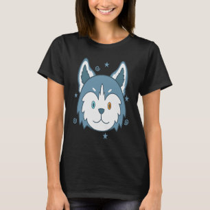 Husky Schlittenhund mit bunten Augenfarben T-Shirt