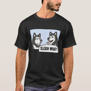 Husky-Schlittenhund   Schlitten Was   Mushing T-Shirt