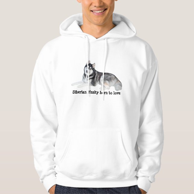 Husky-schönes mit Kapuze UnisexSweatshirt Hoodie (Vorderseite)