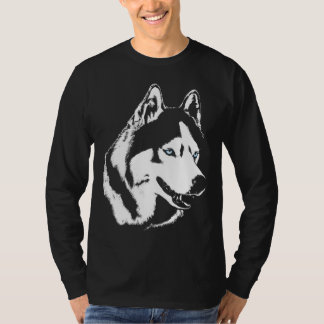 Husky Shirt Wolf Art Long Sleeve T-Shirt Hundeshir