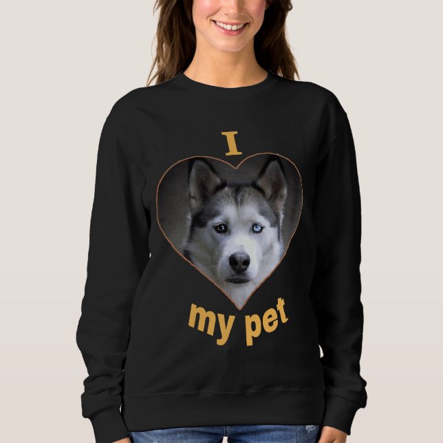 Husky Siberian Beautiful Hund Prints I Liebe Hunde Sweatshirt (Vorderseite)