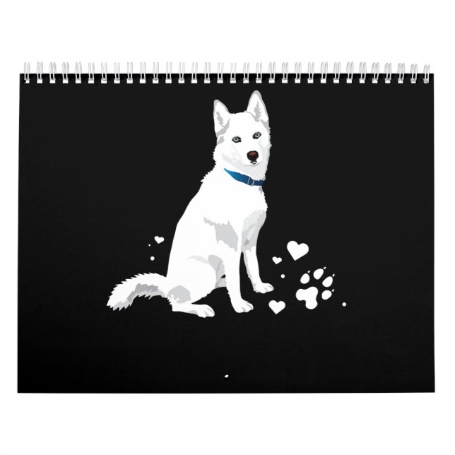Husky Siberian Husky Sweet White Snow Dog Kalender (Titelbild)