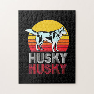 Husky Siberian Retro Vintag Puzzle