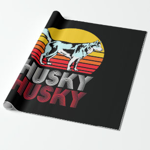 Husky Siberian Retro Vintage Geschenkpapier