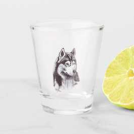 Husky siberiano schnapsglas