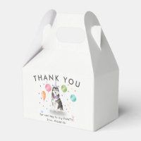 Husky Sibir Pawty Puppy Dog Birthday Vielen Dank