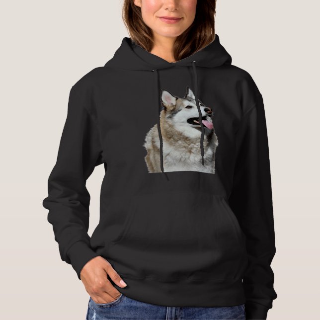 Husky Sitting Hoodie (Vorderseite)