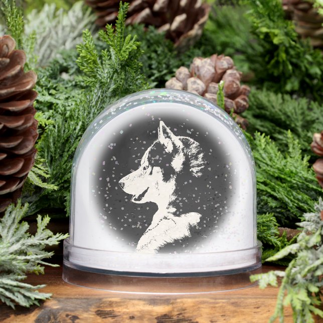 Husky Snowglobe Husky Puppy Customize Snowglobe Schneekugeln (Winter)