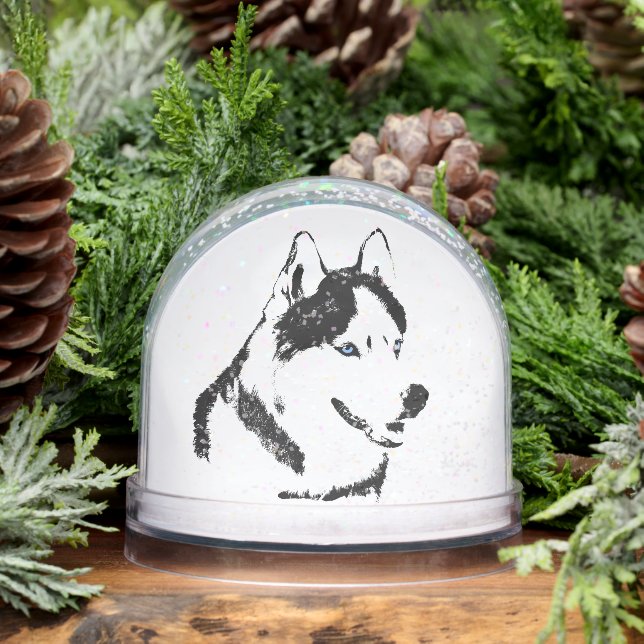 Husky Snowglobe Siberian Husky Customize Snowglobe Schneekugeln (Winter)