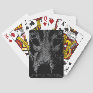 Husky Spielkarten personalisieren Wolf Dog Cards