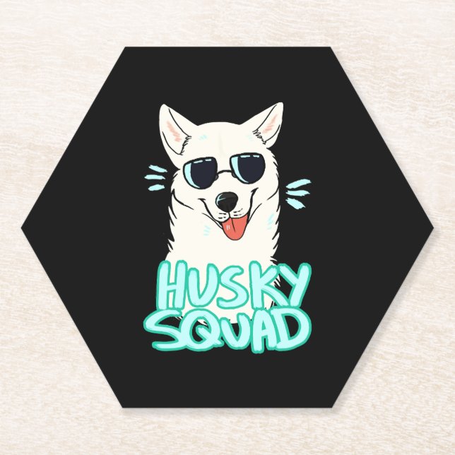 Husky Squad Lovely Untersetzer (Vorderseite)