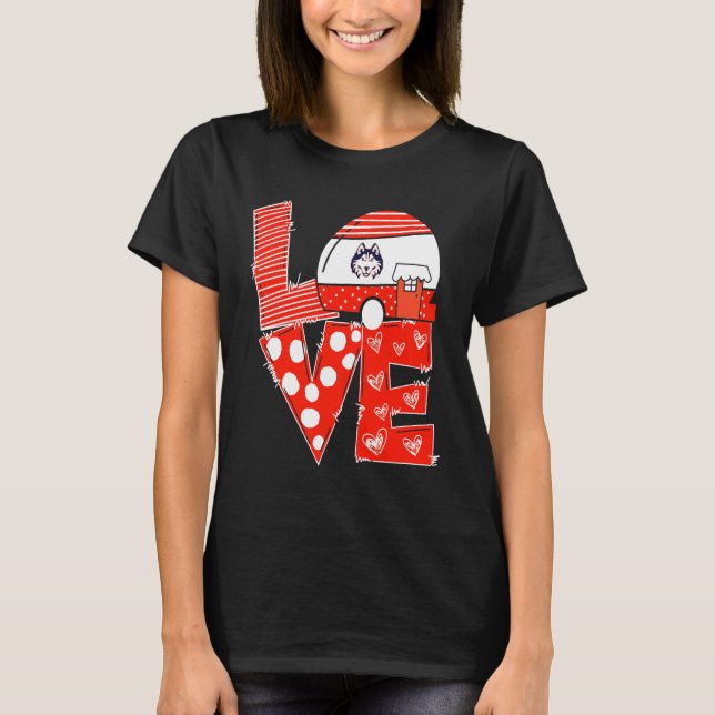 Husky Stacks Liebe Gameday T-Shirt (Vorderseite)