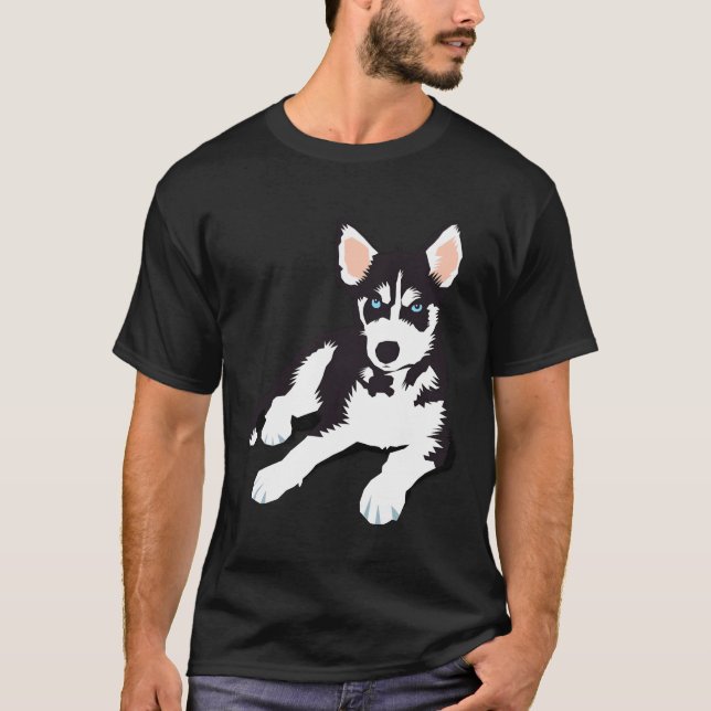 Husky Sticker T-Shirt (Vorderseite)