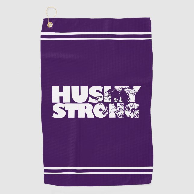 Husky Strong Golfhandtuch (Vorderseite)