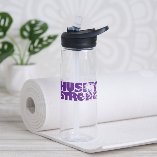 Husky Strong   Trinkflasche (Yoga (gedreht))