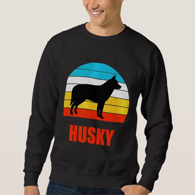 Husky Sunset Dog Sweatshirt (Vorderseite)