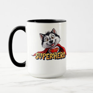 Husky Superhero: Der Super Dog treffen!" Tasse