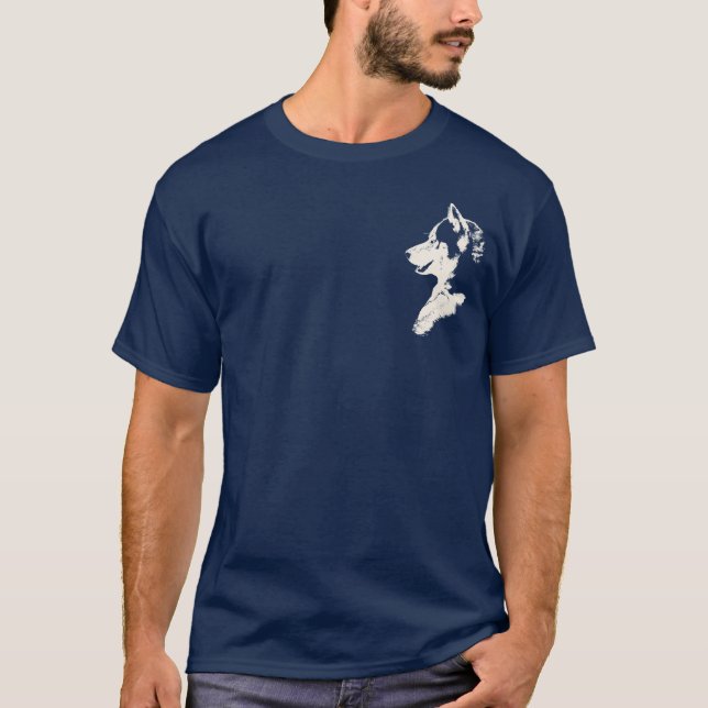 Husky T - Shirt Husky / Wolf Art T-Shirt Hundeshir (Vorderseite)