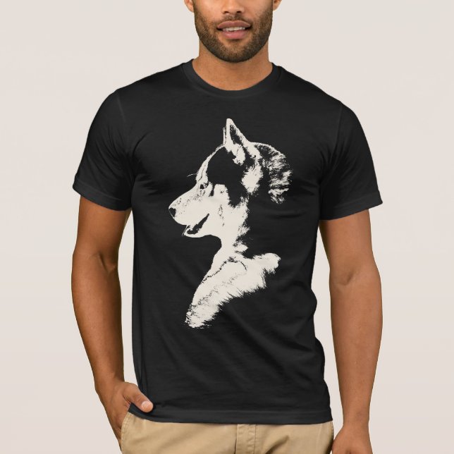 Husky T - Shirt Husky / Wolf Art T-Shirt Hundeshir (Vorderseite)