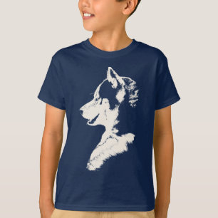 Husky-T-Shirt Kinder-Schlittenhund-Art Kinder-T-Sh T-Shirt