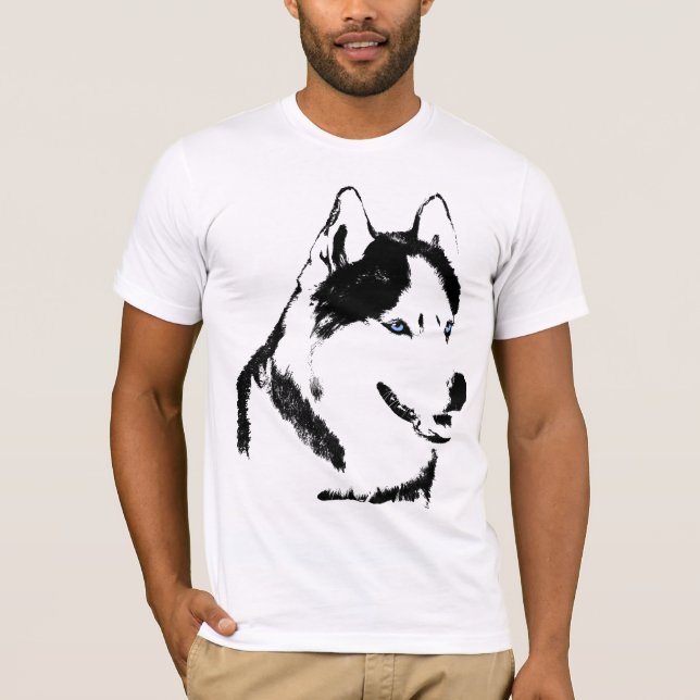Husky T - Shirt Wolf Husky Art Sled Dog Husky Shir (Vorderseite)
