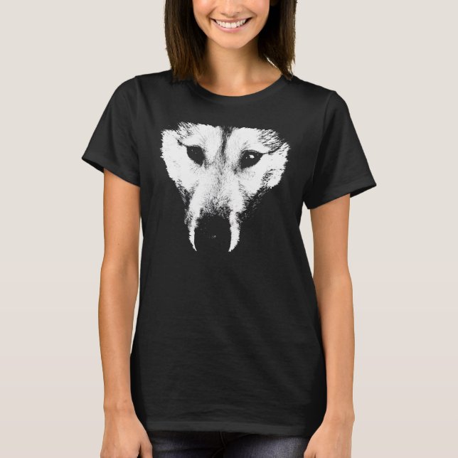 Husky T - Shirt Women's Husky Wolf Bio T - Shirt (Vorderseite)