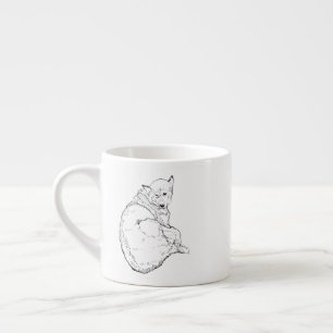Husky-Tasse Hundemutter, Minimalistische Hundetass Espressotasse