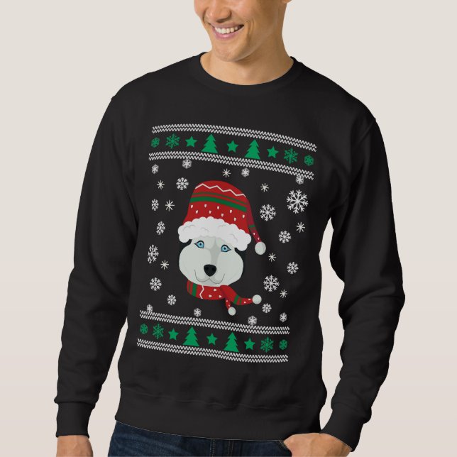 Husky Ugly Christmas Sweatshirt (Vorderseite)
