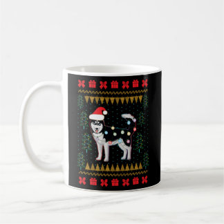 Husky-Ugly-Sweater-Leuchten Kaffeetasse