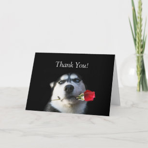 Husky und Rose Dankeschön Card Dankeskarte