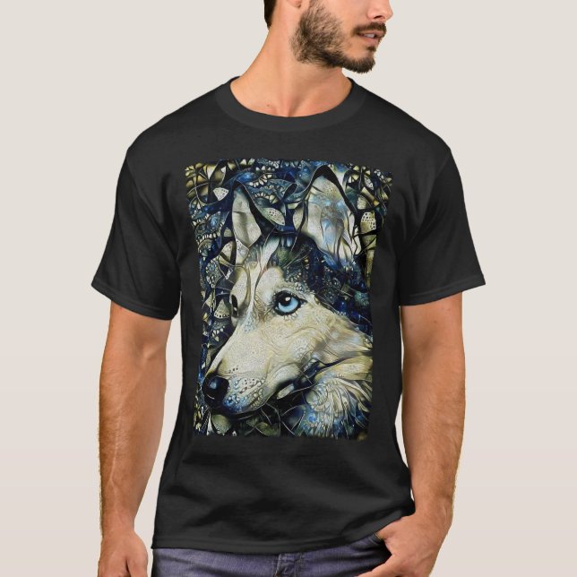 Husky Unique Art T-Shirt (Vorderseite)