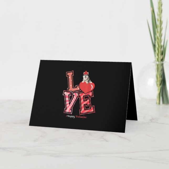 Husky-Valentinstag-Geschenk | Husky Herz Design Karte (Vorderseite)