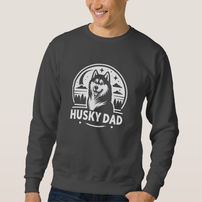 Husky Vater Gift Dog Eigentümer Siberischer Huskie Sweatshirt (Vorderseite)
