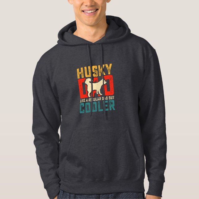 Husky Vater, Regular Vater Zum Coolness Funny hina Hoodie (Vorderseite)
