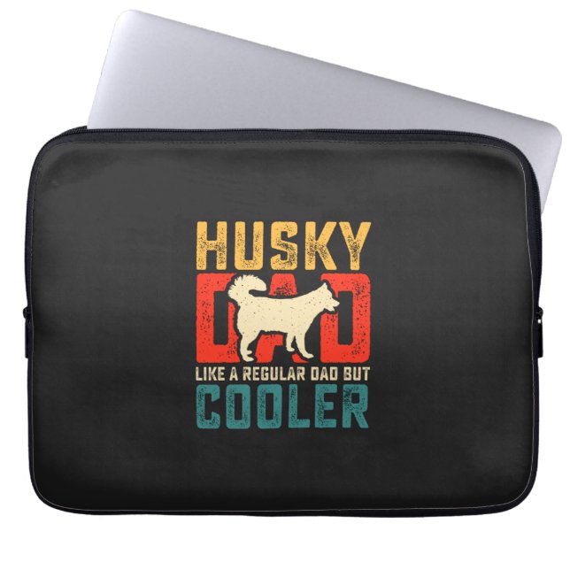Husky Vater, Regular Vater Zum Coolness Funny hina Laptopschutzhülle (Vorderseite)
