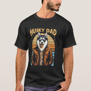 Husky-Vater Siberian Husky Hund Haustier Für Männe T-Shirt