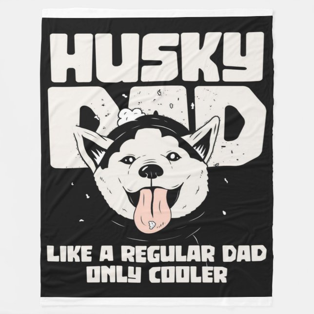 Husky-Vater wie ein normaler Vater nur Cooler Fleecedecke (Vorderseite)
