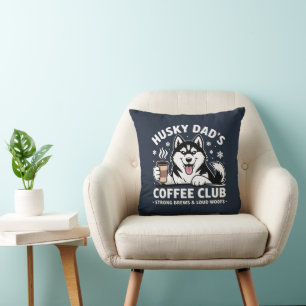"Husky Vaters Coffee Club" - Dog Lover & Coffe Fan Kissen