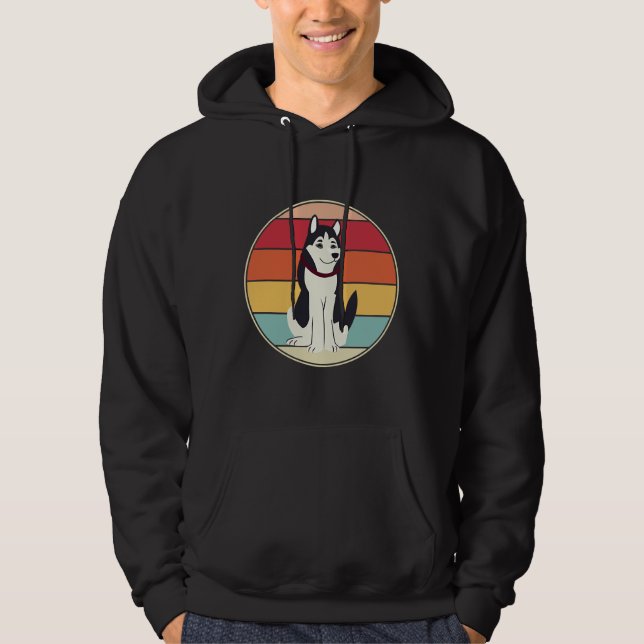 Husky Vintag Retro Hoodie (Vorderseite)