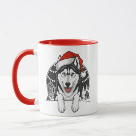 Husky Weihnachten – Festlicher Winterhund Tasse