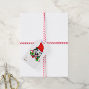 Husky-Weihnachten Geschenkanhänger