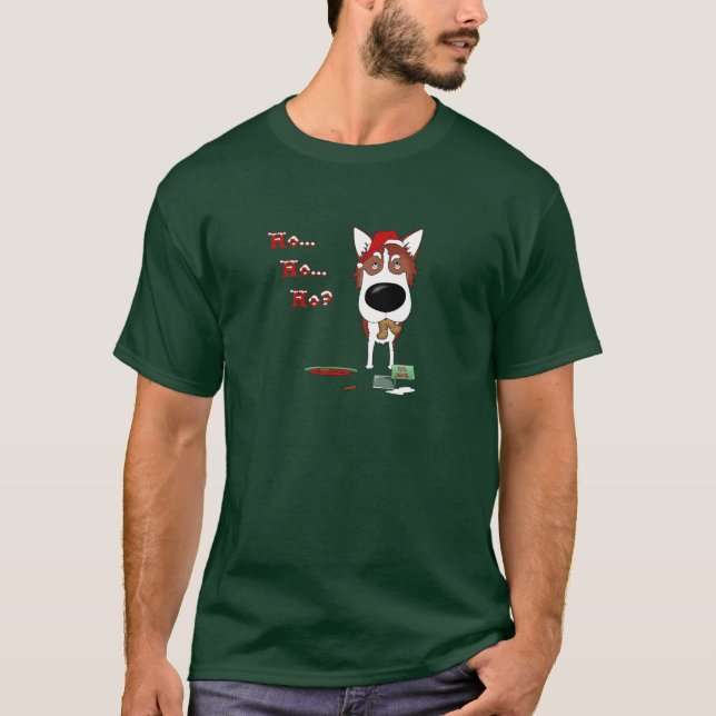 Husky-Weihnachten T-Shirt (Vorderseite)