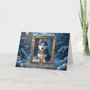 Husky Weihnachten Winter Hund Feiertagsgruß