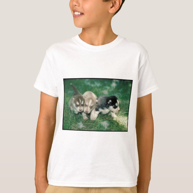 Husky-Welpen T-Shirt (Vorderseite)