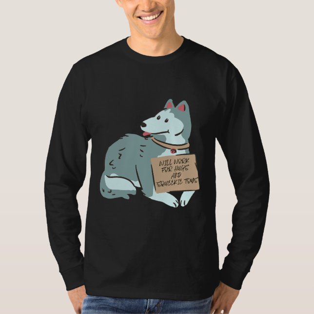 Husky wird für Schläger und Squeekie-Spielzeuge ar T-Shirt (Vorderseite)