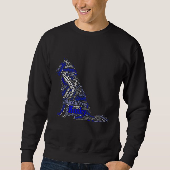 Husky Word Cloud Sweatshirt (Vorderseite)