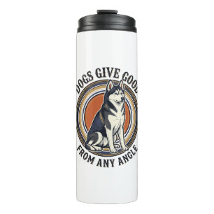 Husky Wordplay Tee Vintage Gravur Hunde Zitat Des Thermosbecher
