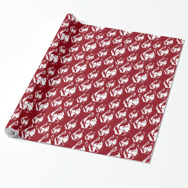 Husky Wrapping Paper Husky Schlittenhunde Papier Geschenkpapier (Ungerollt)